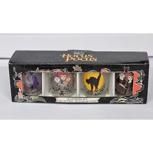 Disney Hocus Pocus Halloween Glassware Set Of 4 1.5 Oz Shot Glasses